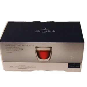 Villeroy&Boch Mettlach Double Wall Hot Beverage st of  2 Tumblers 3-1/2 oz NIB